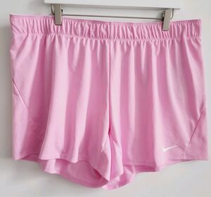 Nike Dri Fit Womens Training Running Shorts Pink Loose Fit Size XXL NWT